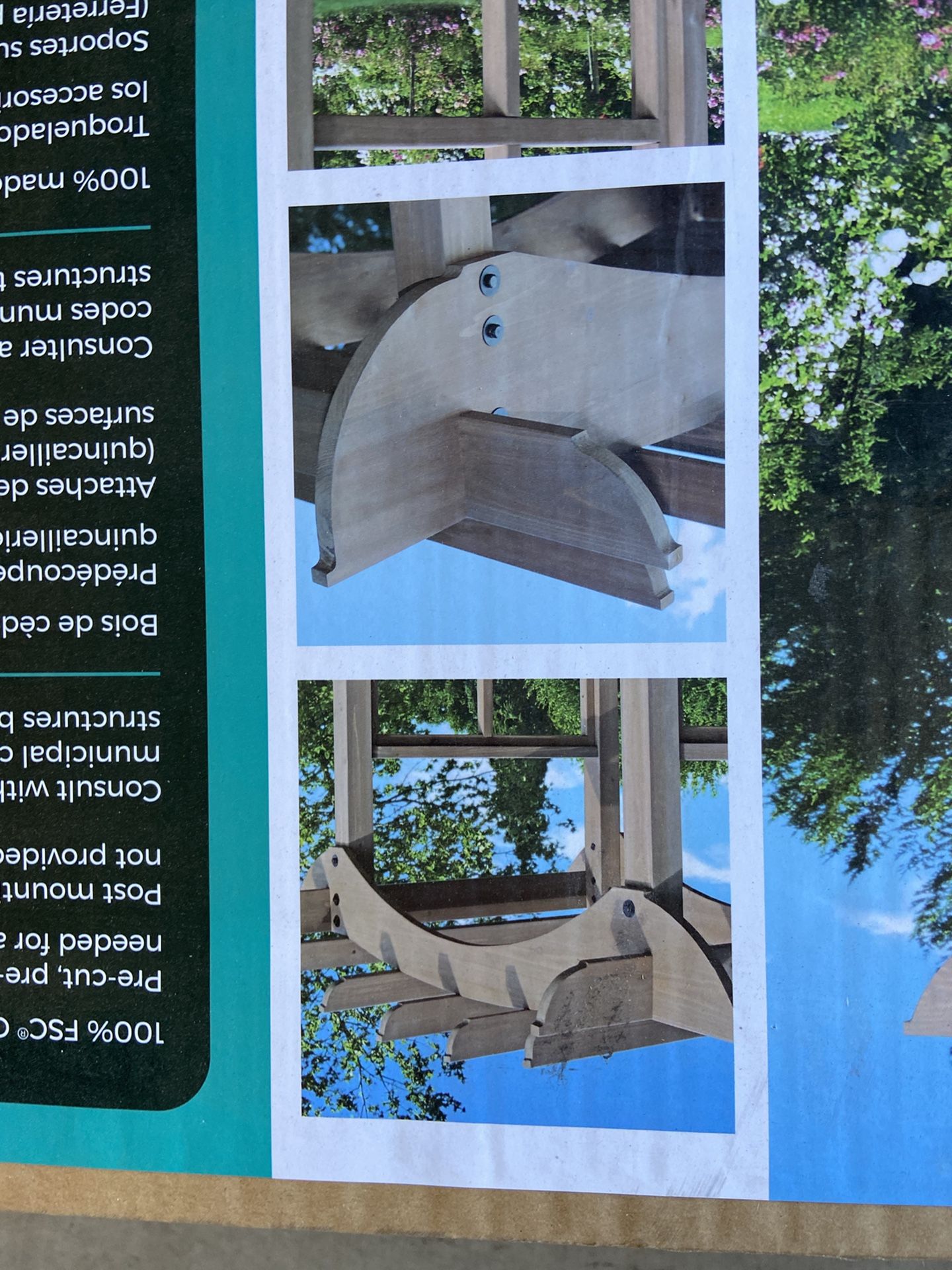 Cedar Arbor Arch Wood Pergola Garden Decor New