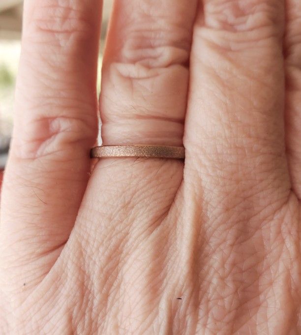 Tungsten Sandblast Rose Gold Color Band.... Size 5