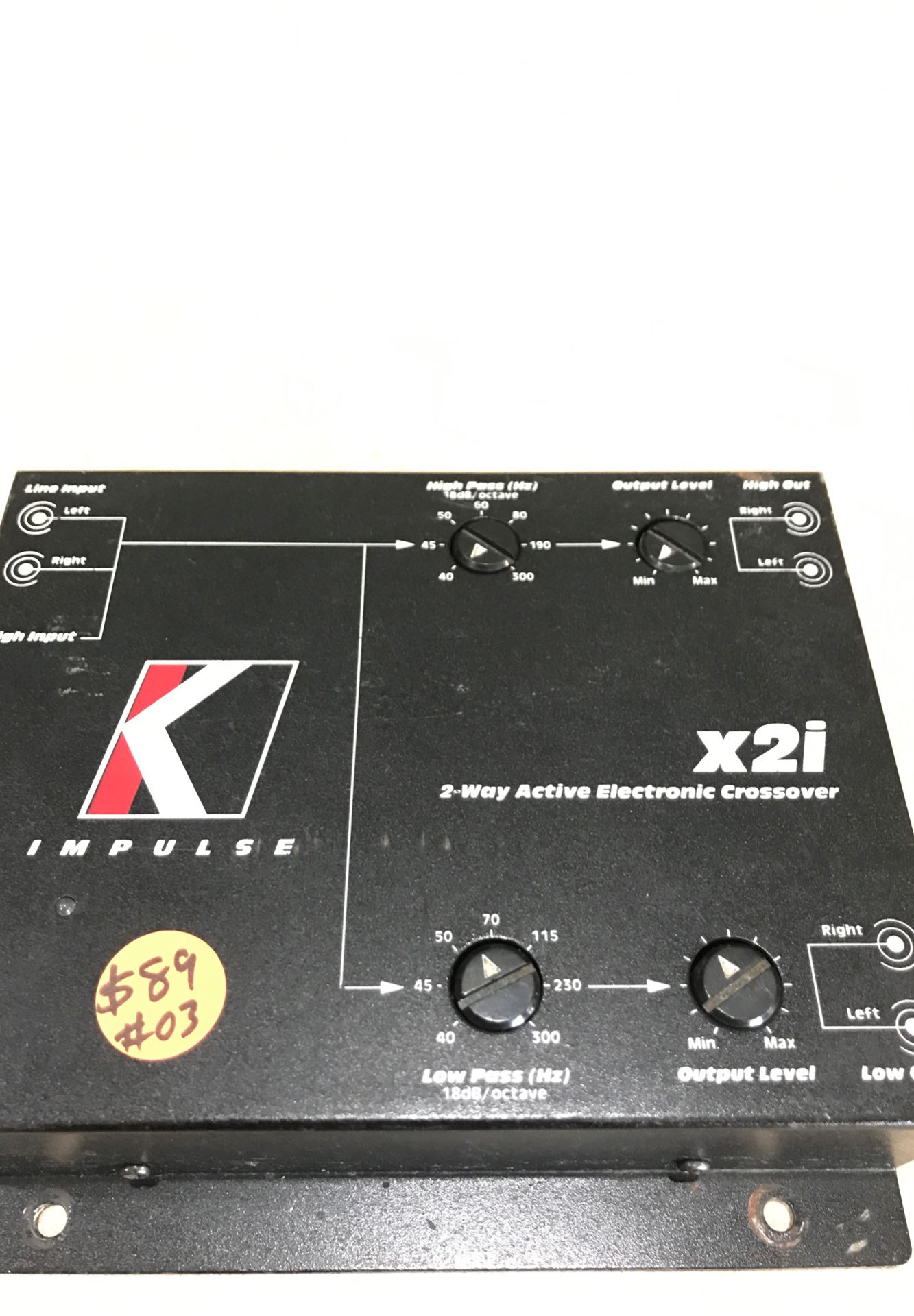 Kicker X2i Car Audio Impulse 2Way Active Crossover High and low stereo