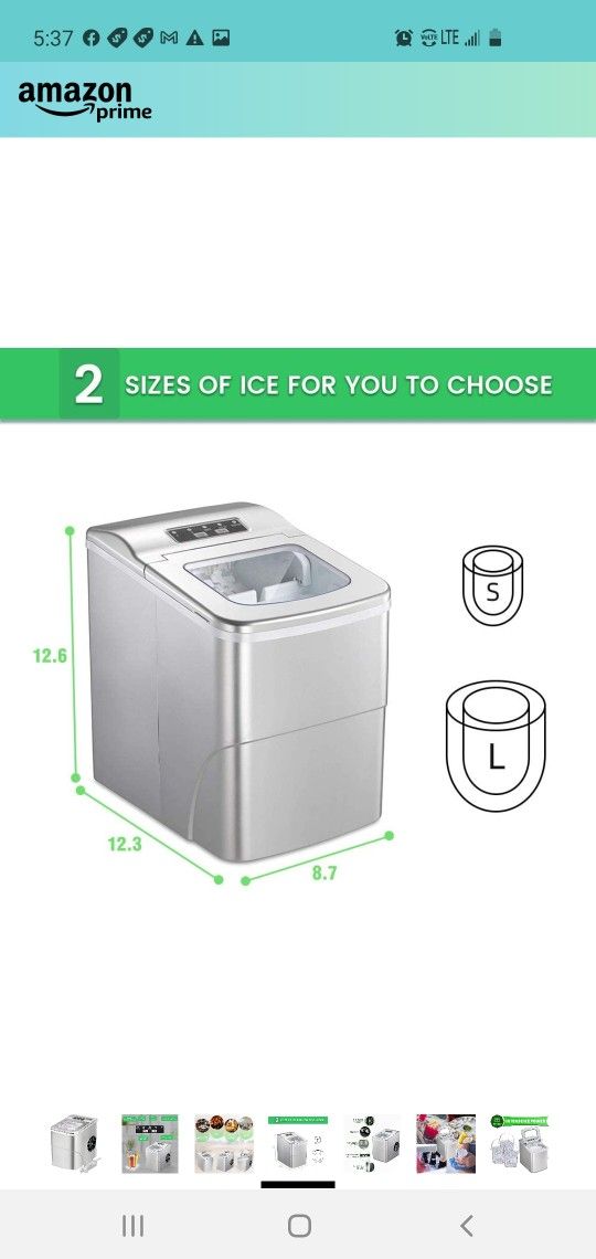 $60 AGLUCKY ICE MAKER