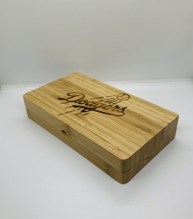LA Dodgers Laser Engraved Bamboo High Quality Rolling Tray