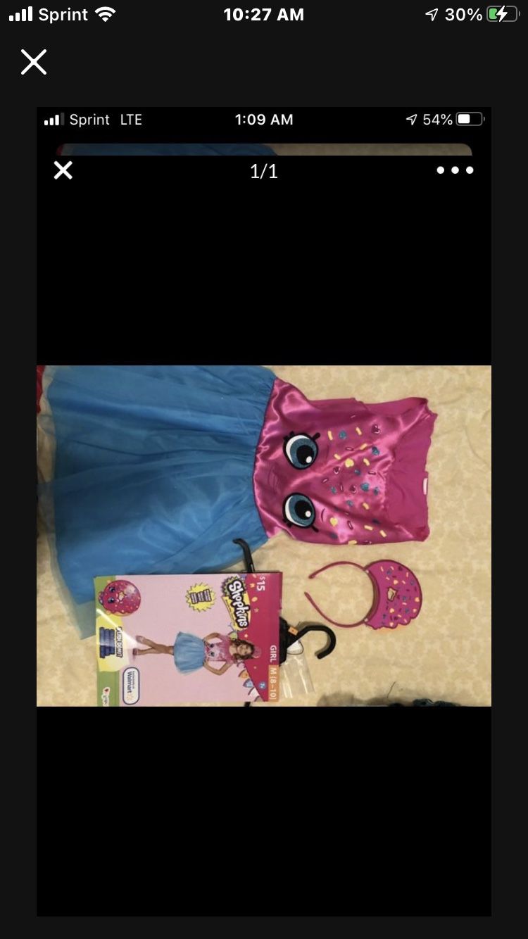 3 Costumes Autumn Fairy/ Shopkins /strawberry Shortcake