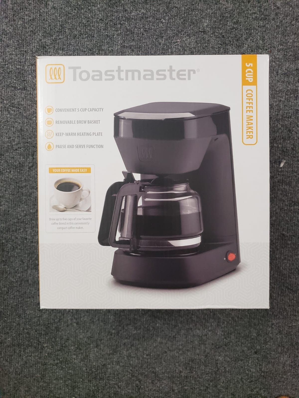 Brand New Toastmaster 5 cup Coffee maker