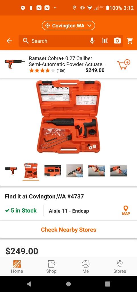 Ramset Cobra + Concrete Nail Gun