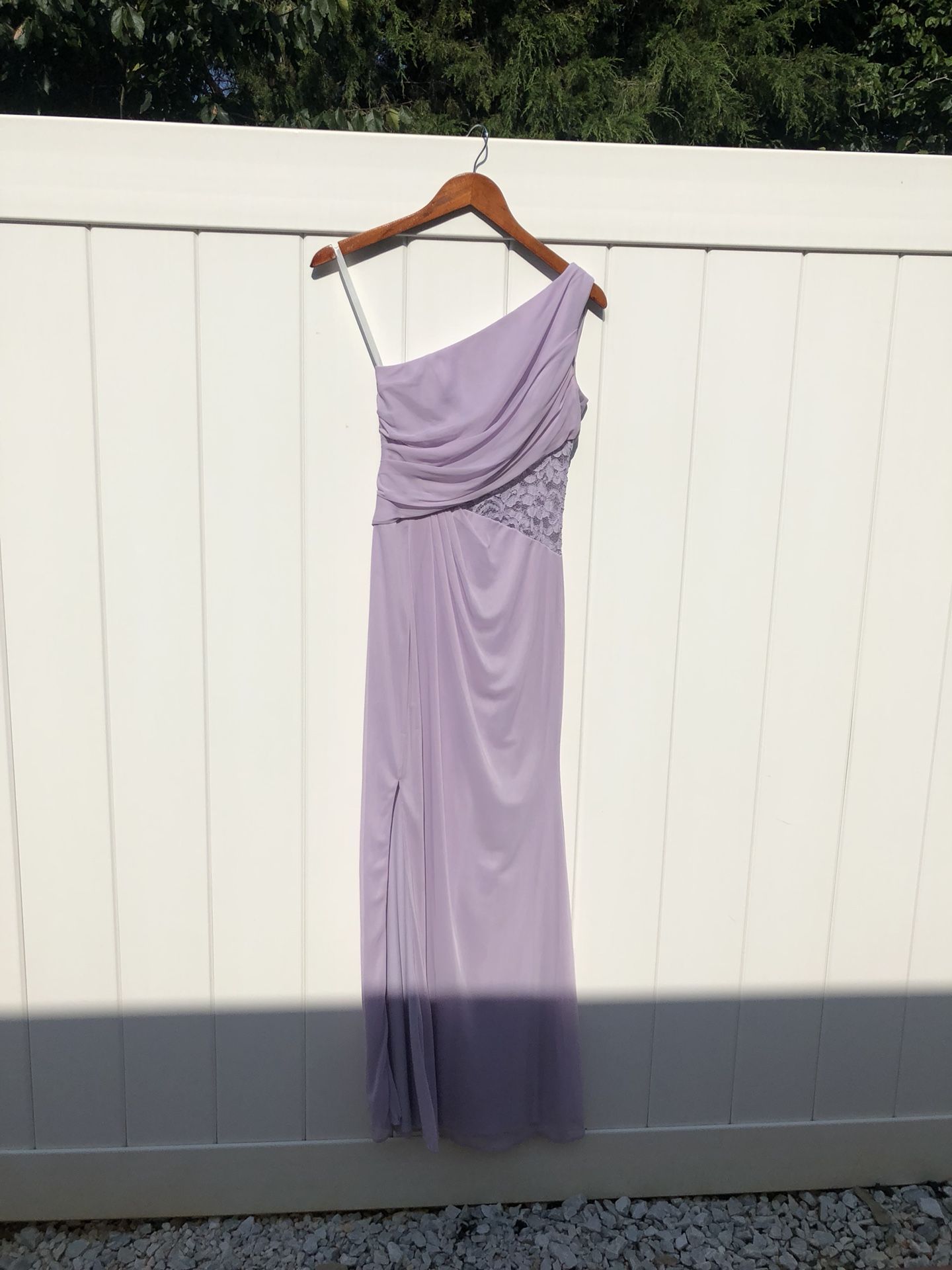 David's Bridal Lilac Lavender Bridesmaid Dress