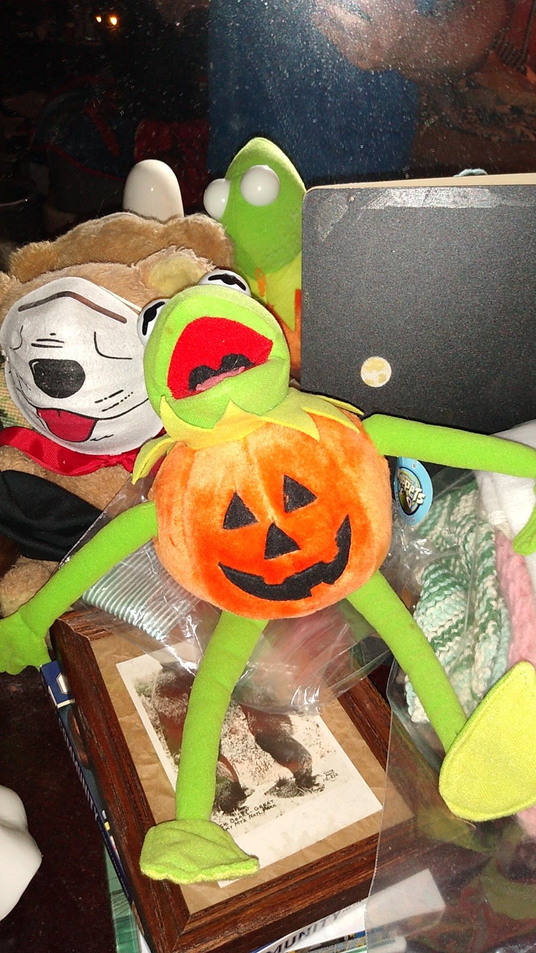 Kermit pumpkin doll