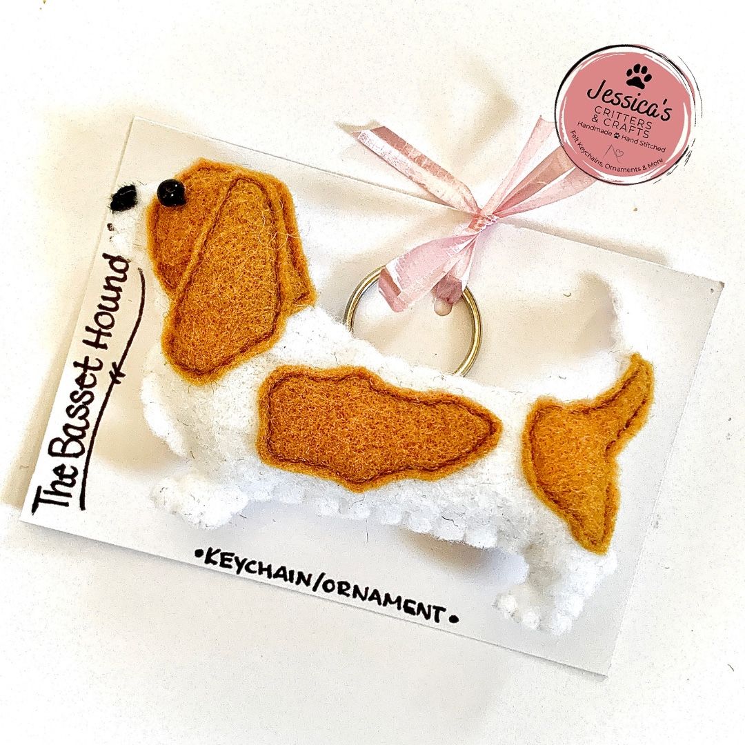 Basset Hound Keychains/Ornaments!