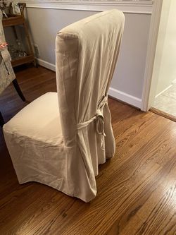 Dining Chair Slip Covers Beige Washable - 4 Thumbnail