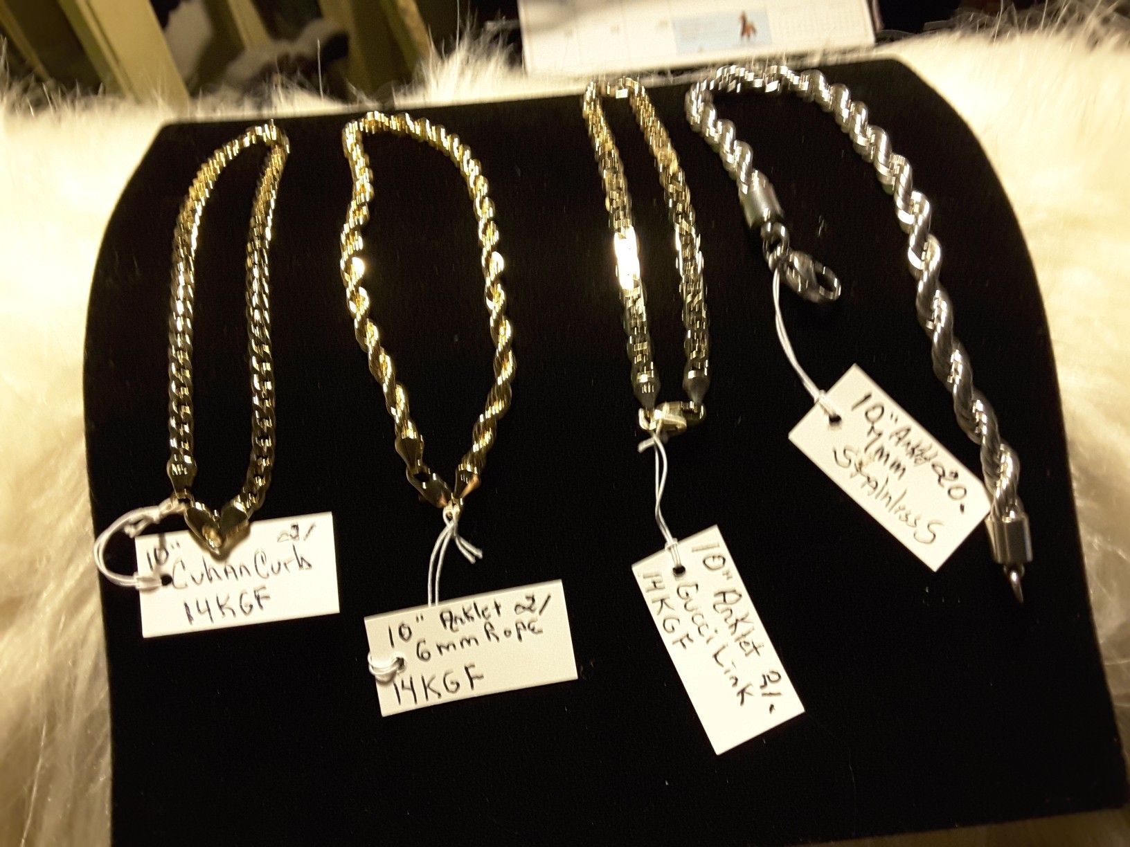 10" Bracletes/Anklets gold & StainlessSteel 20$-21$