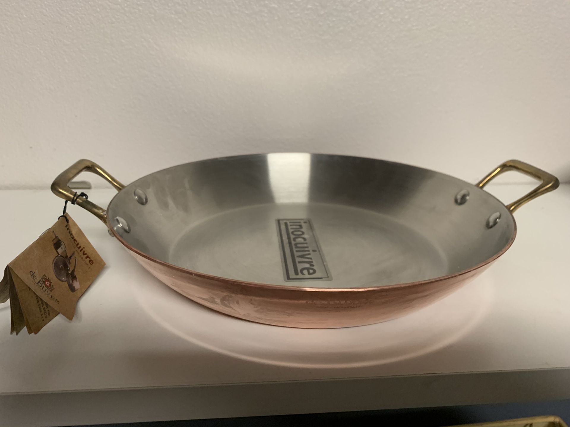 New DeBuyer Round Copper Pan