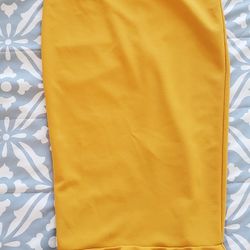 Yellow Pencil Skirt XS - Never Worn Thumbnail