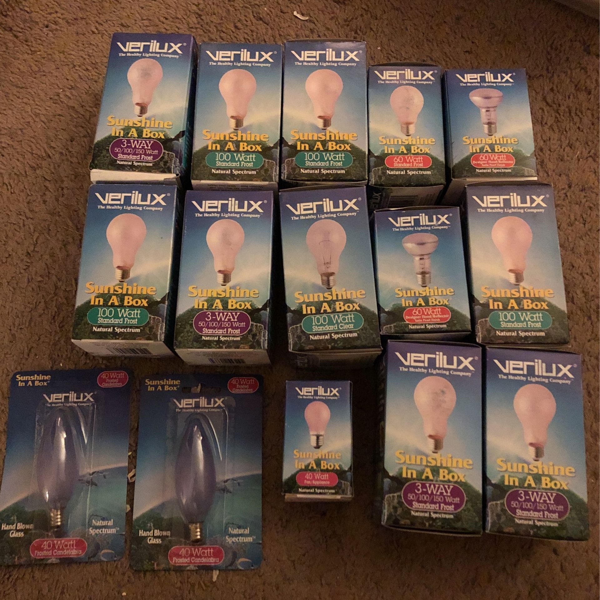 Box Of Assorted lighting supplies