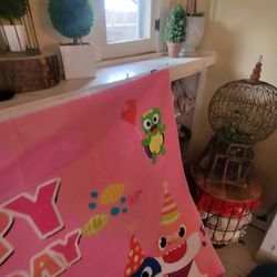 Pink Baby Shark 2nd Birthday Decorations And Backdrop  Thumbnail