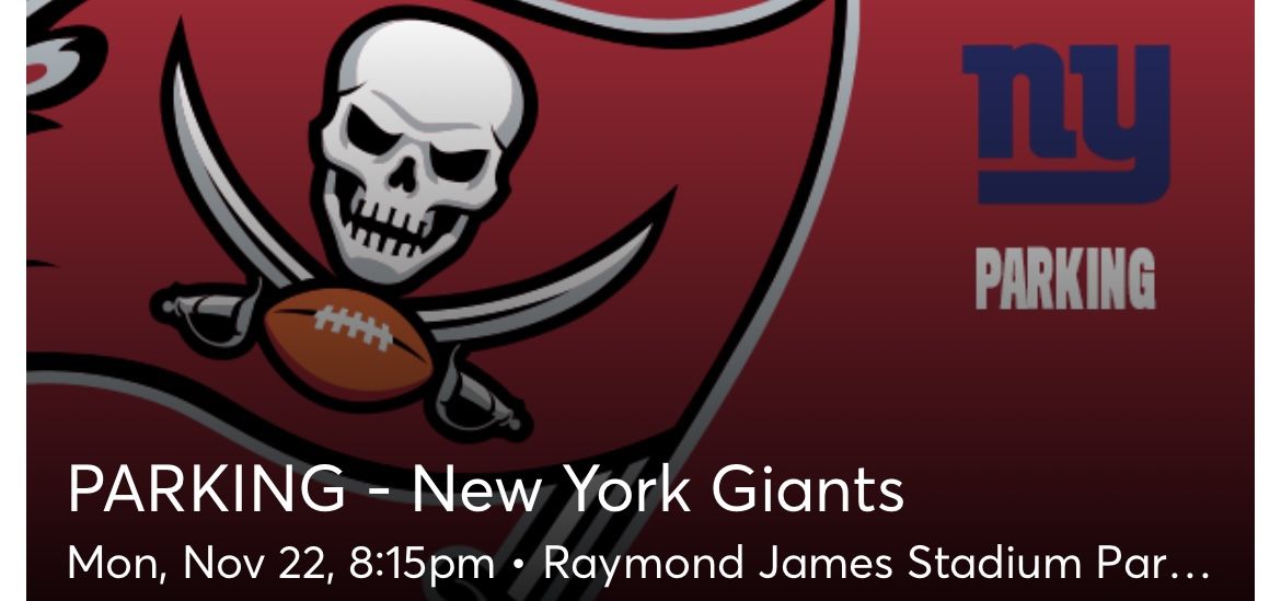 PARKING BUCS VS GIANTS
