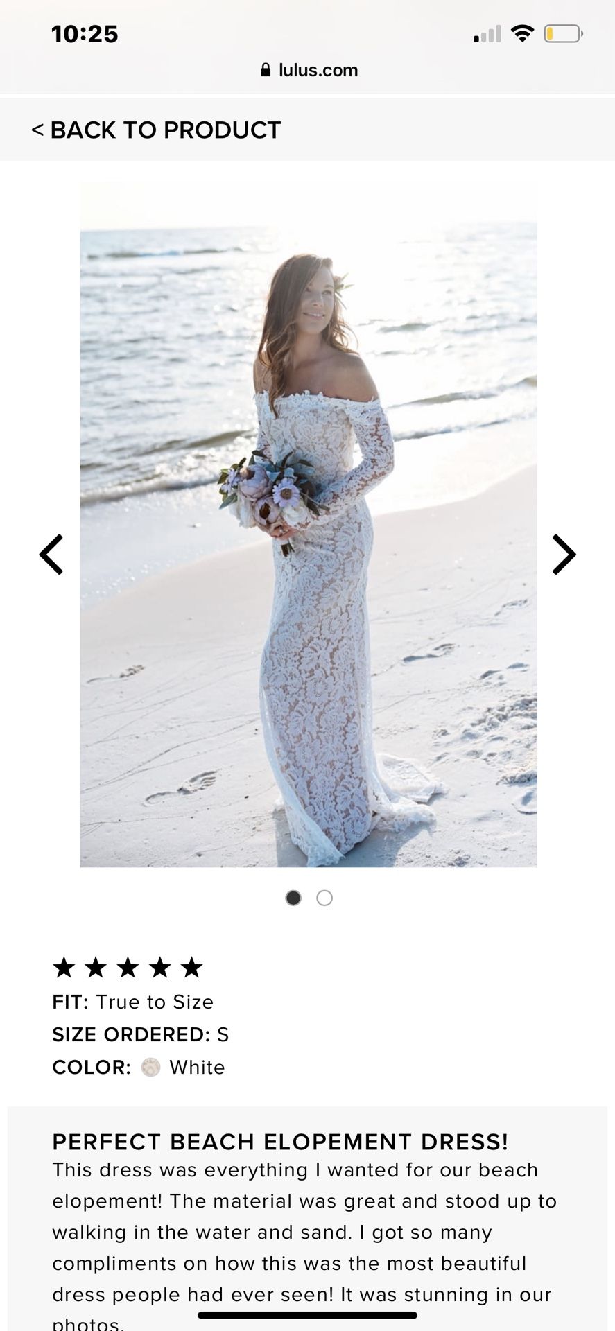 LULUS BOHO WEDDING DRESS