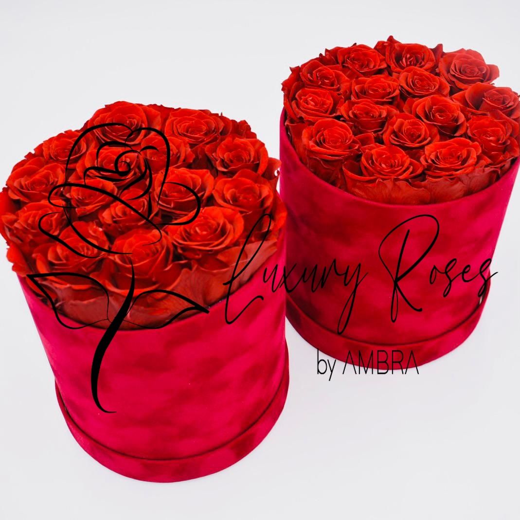 Red roses red velvet Box Eternal Box Roses bucket bouquet Gift Real Preserved Flowers Anniversary Birthday Present Luxury immortal roses
