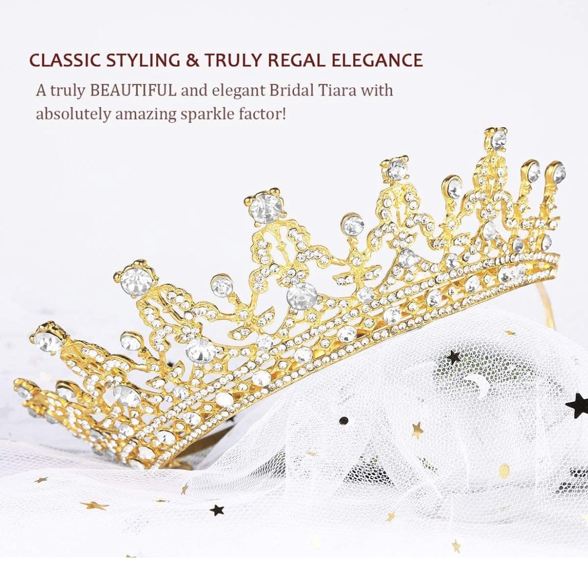 Gold Rhinestone tiara
