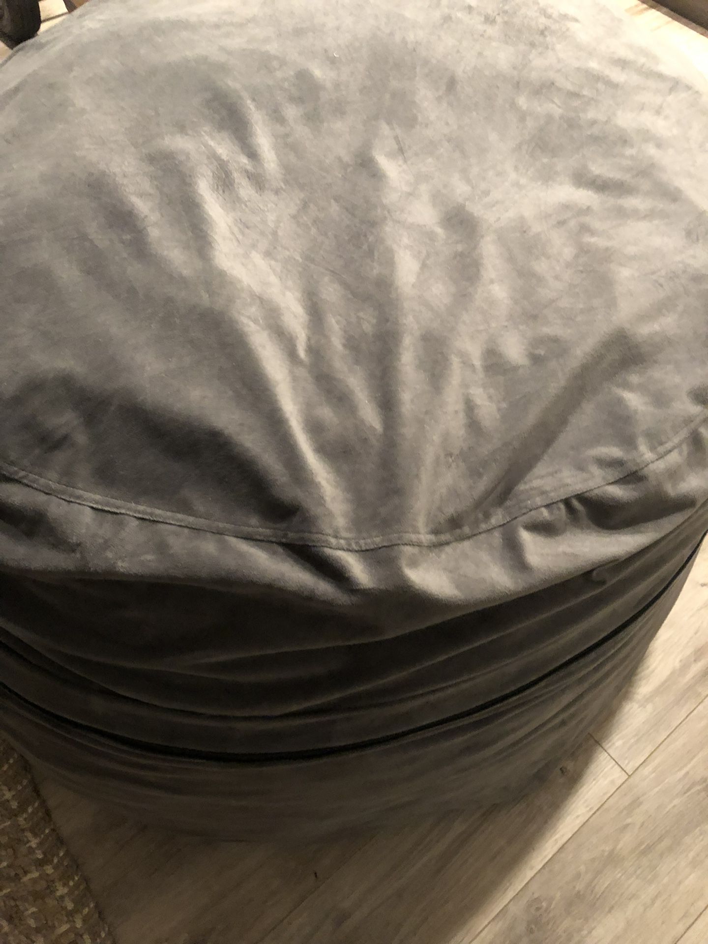Large Grey Beanbag Chair