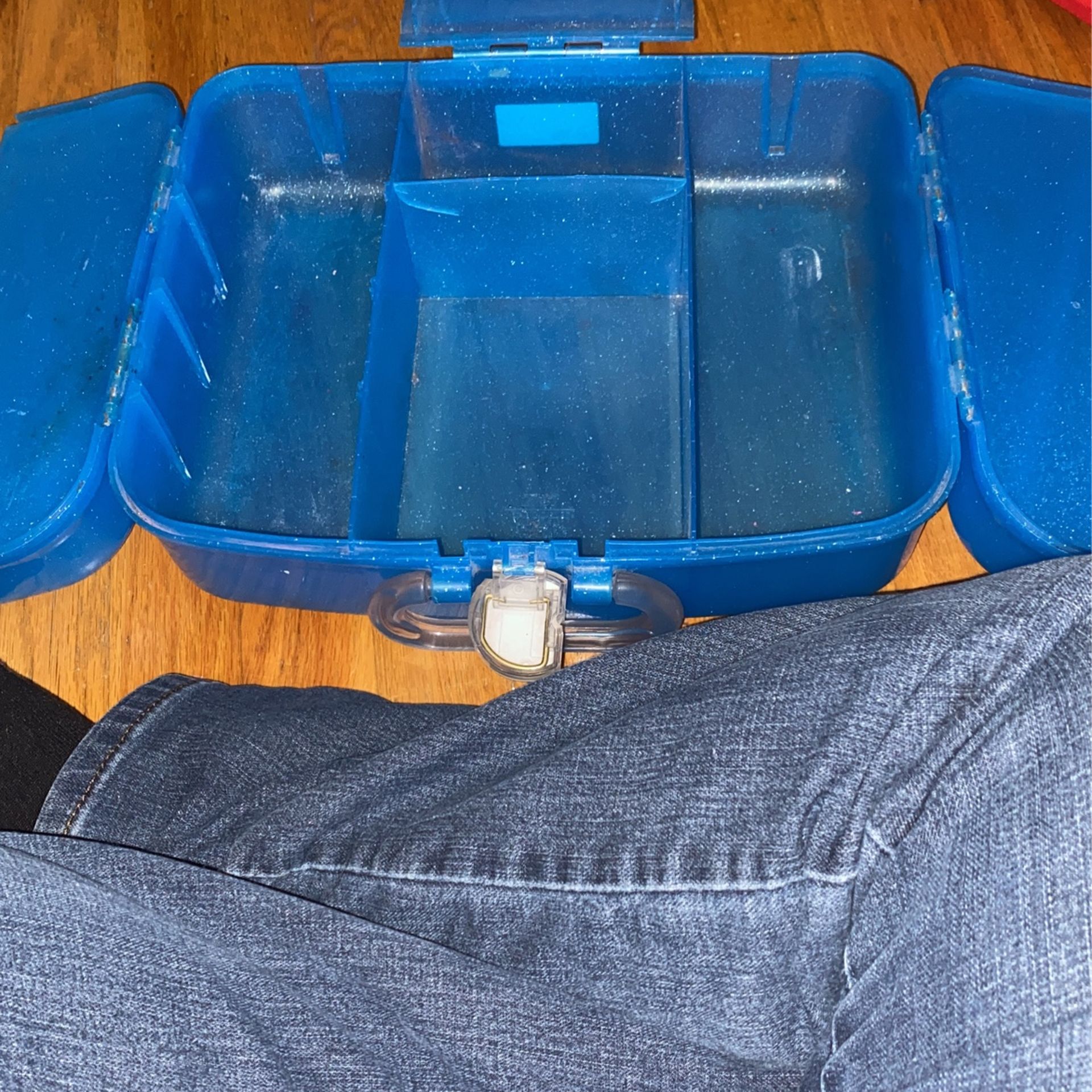 vintage caboodles makeup case with mirror and multiple compartments