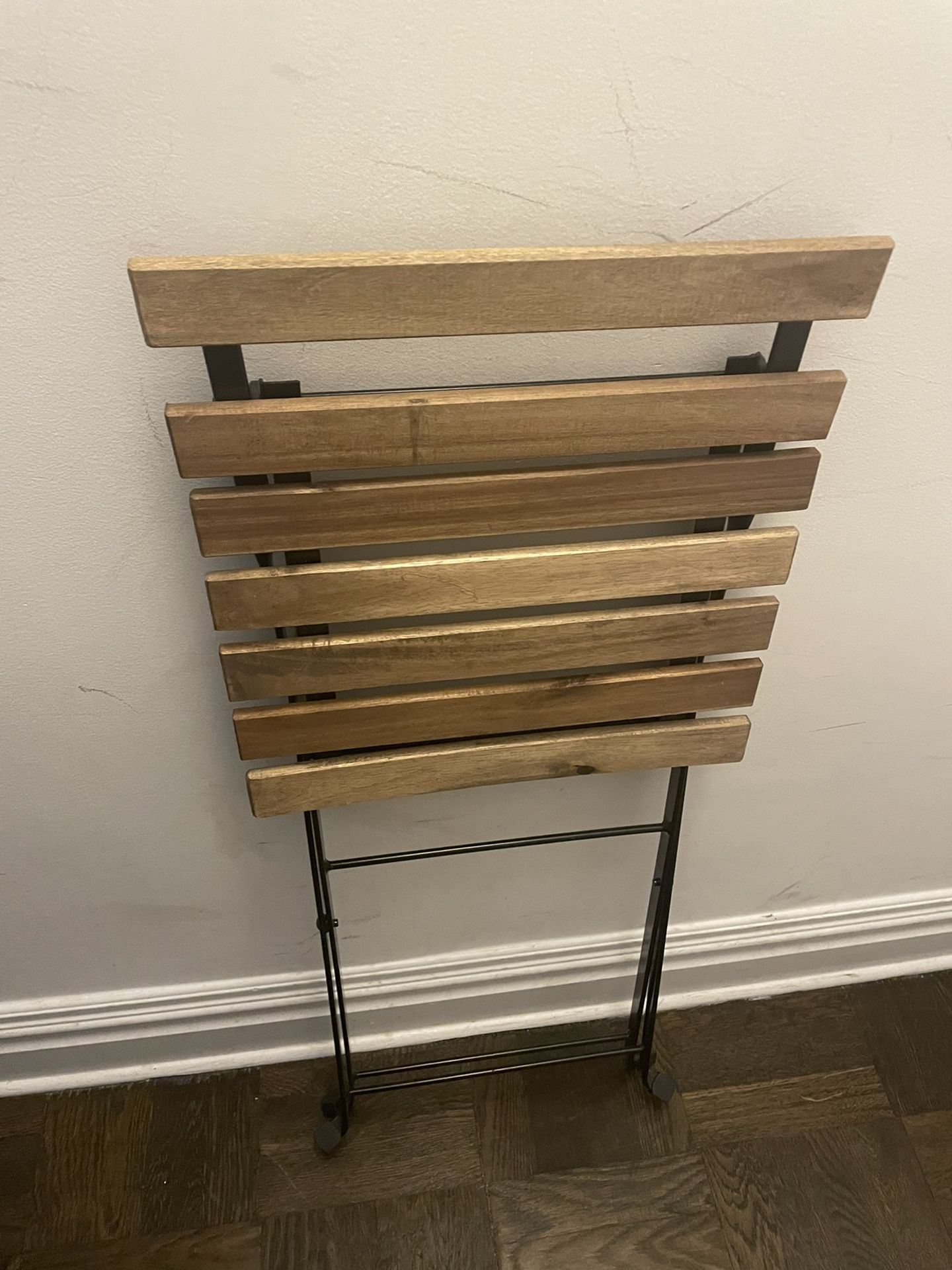 Foldable Ikea Wood And Metal Chair 