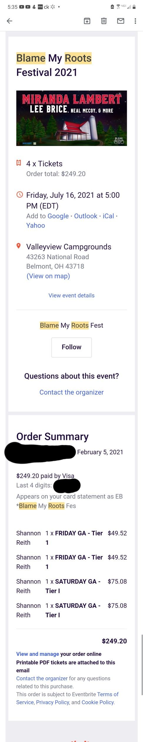 Blame My Roots Concert And Campsite