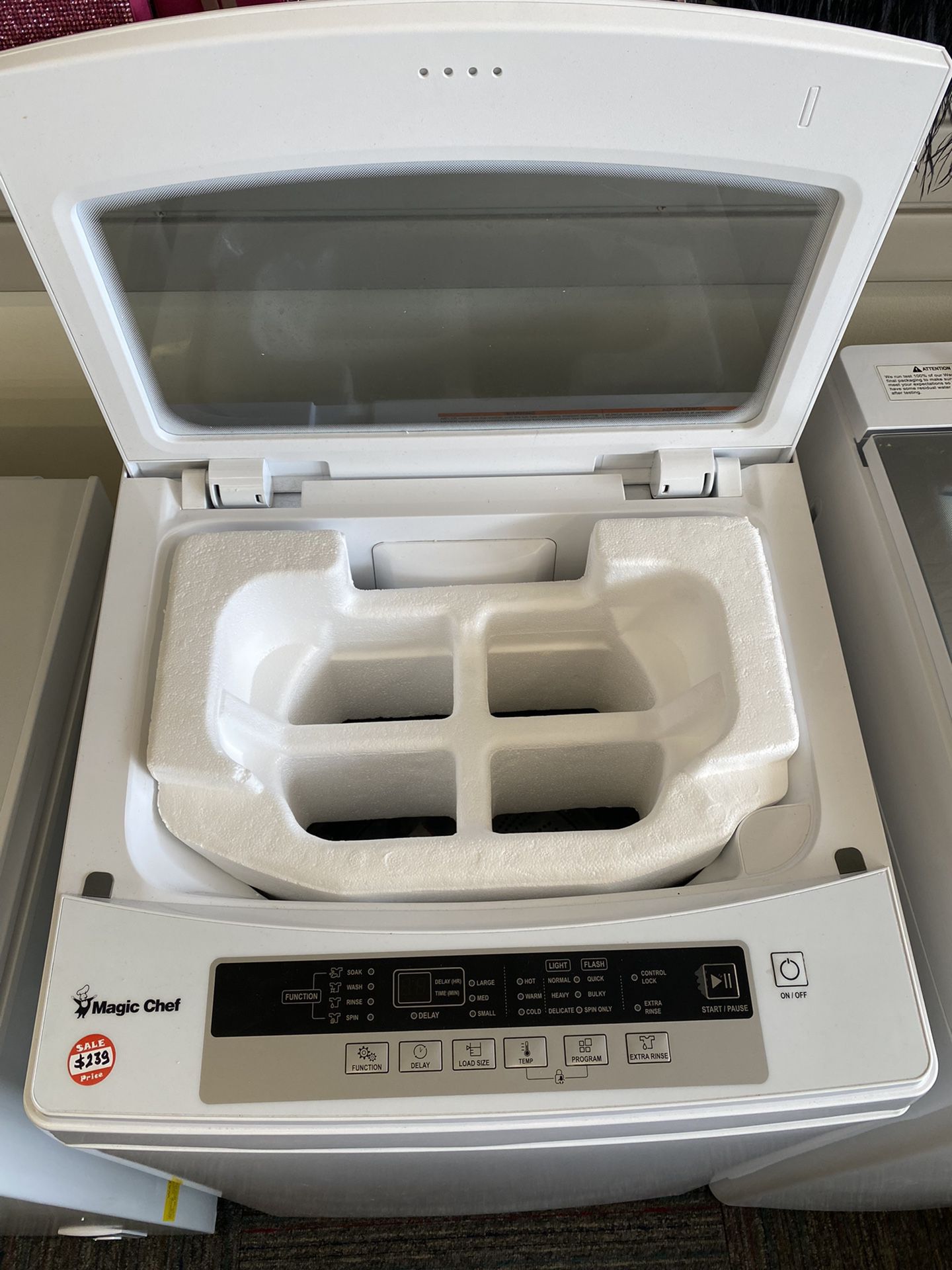 💫Brand New💫 Magic Chef 1.6 Cu.ft. Topload Compact Washer, White