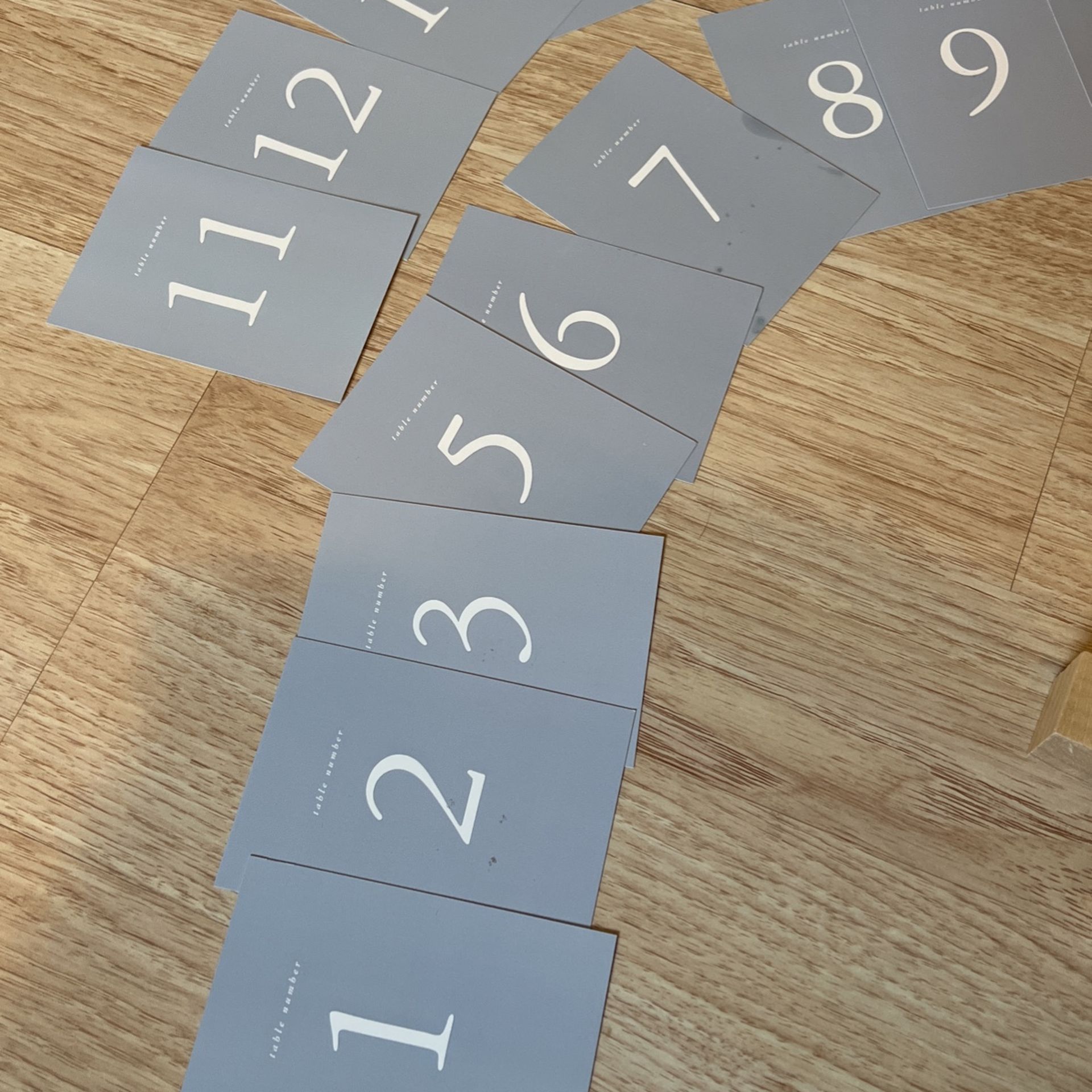 Wood Table Number Holders