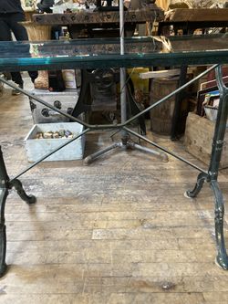 Cast Iron Table Base With Glass Top Thumbnail