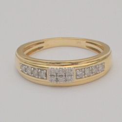 14k Yellow Gold 0.21 Tcw Diamond Band Ring Size 9.75 - 10 Thumbnail