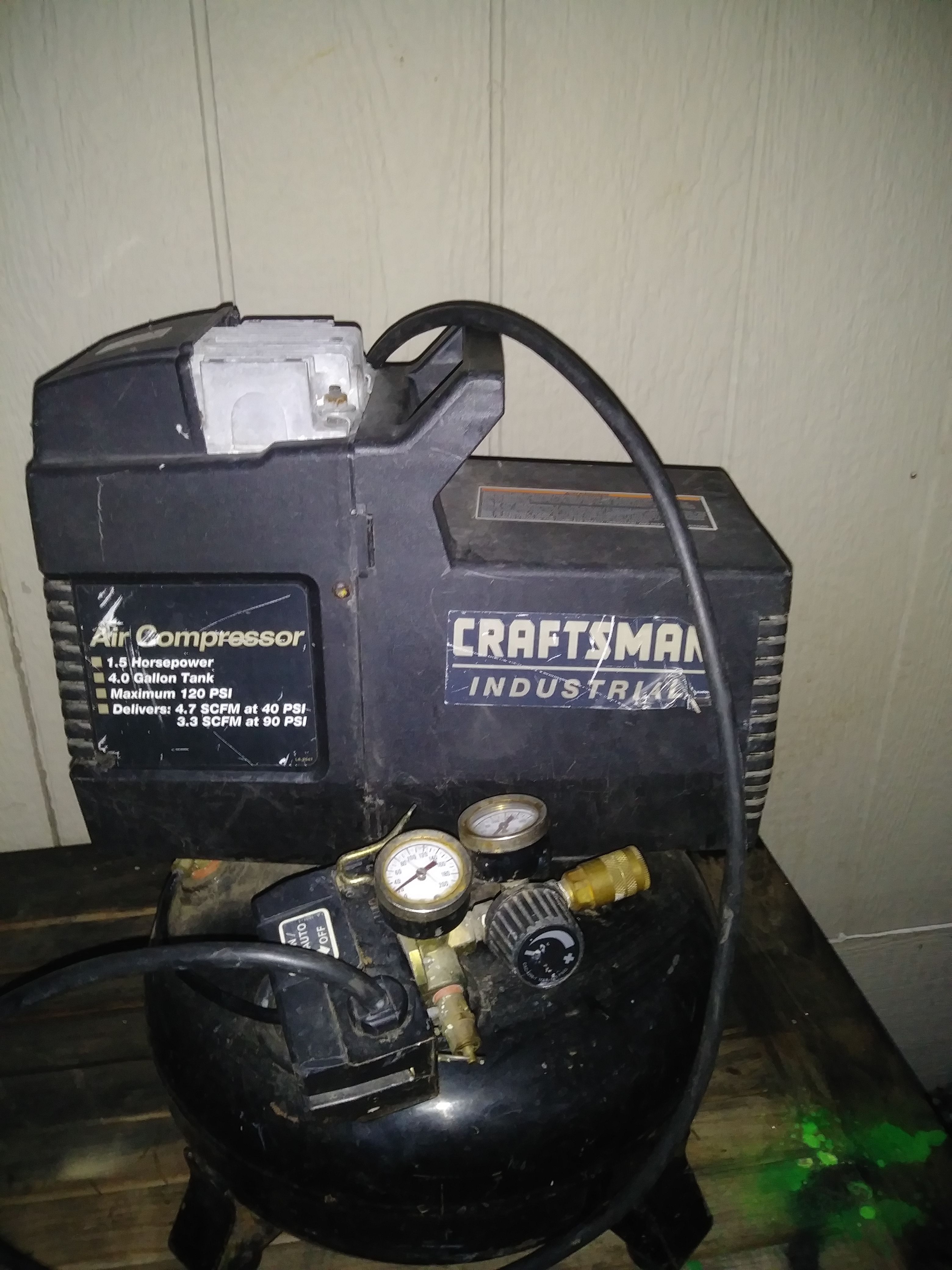 craftsman 1 hp air compressor 4 gal