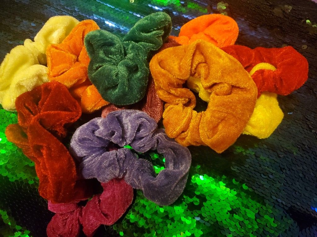Velvet Scrunchies Homemade
