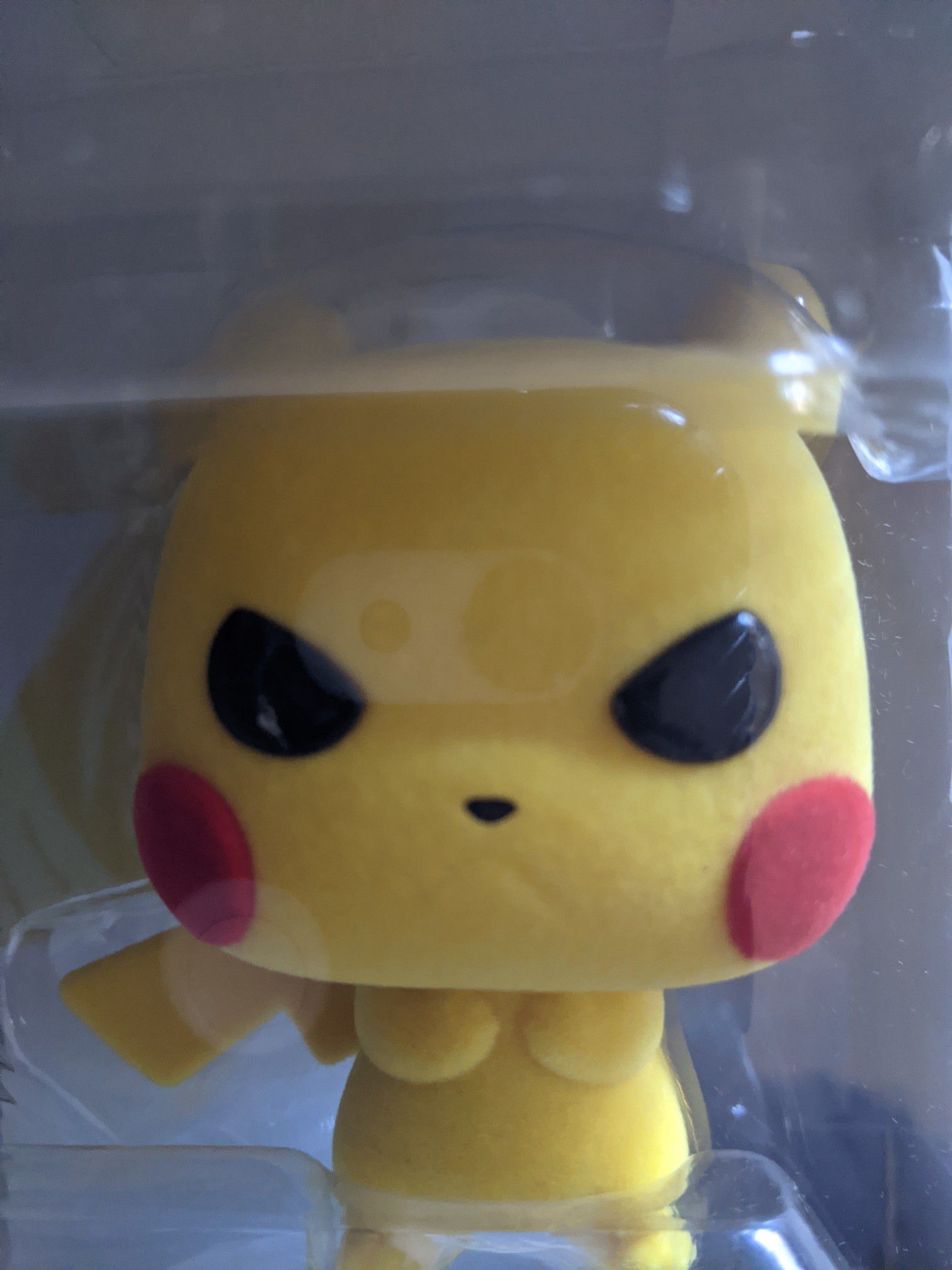 Pikachu Grumpy Flocked - Pokemon New York Comic Con Exclusive POP! Vinyl