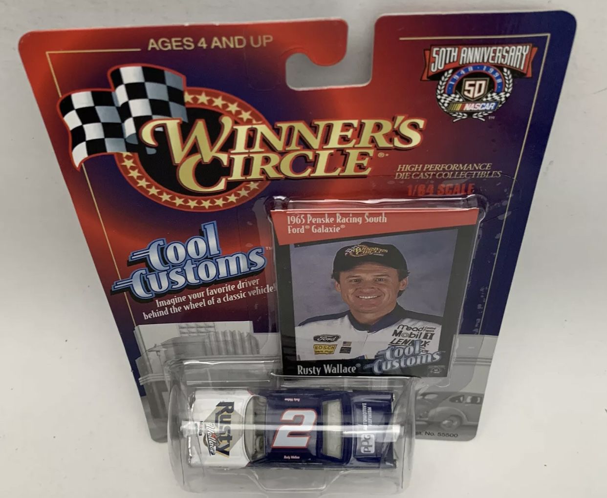  Winners Circle ~ NASCAR #2 Rusty Wallace Cool Customs *NIB*.