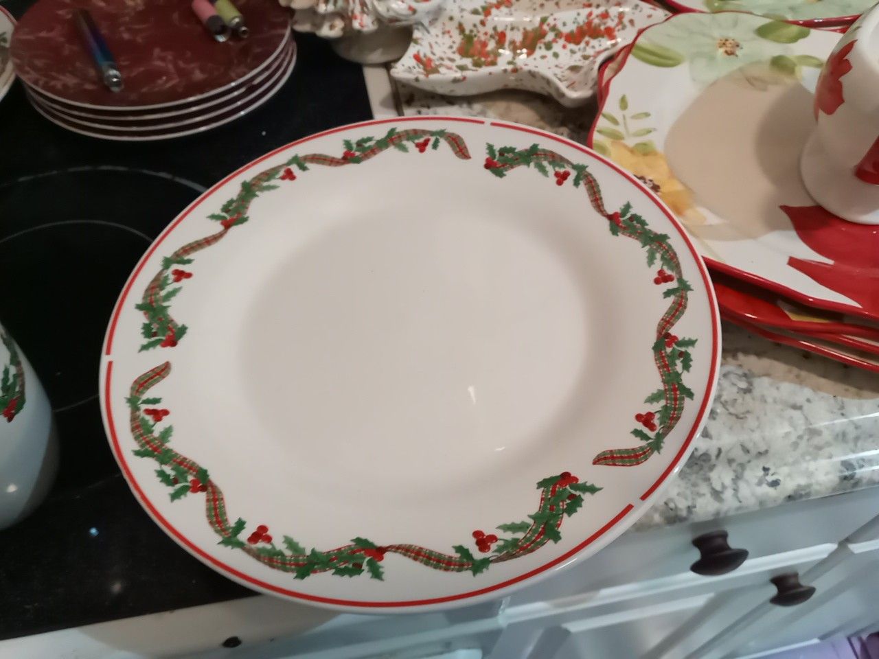Christmas wreath dish set