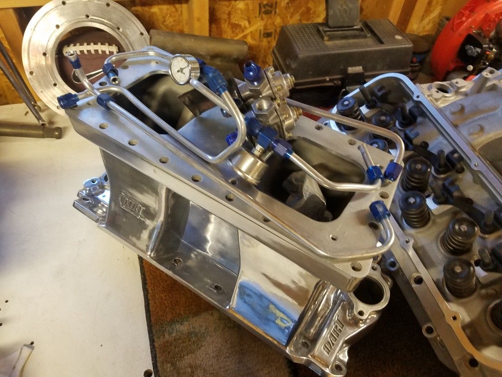 BBC Drart rec. Port Tunnel ram, BBC VR Jr intake 454R, 850 holley carb