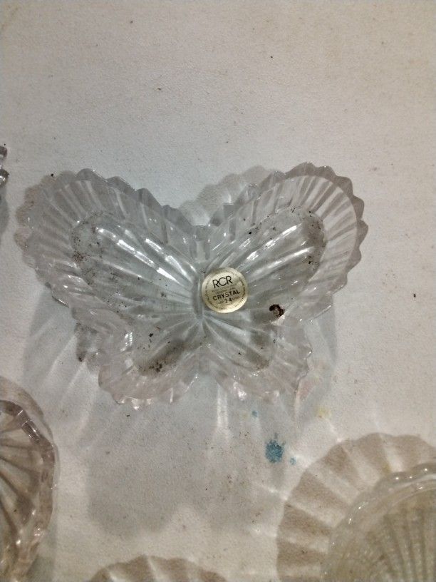 3 Lead Crystal Trinket Boxes