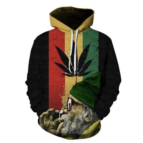 Weed Design Sweatshirt with Hoodie