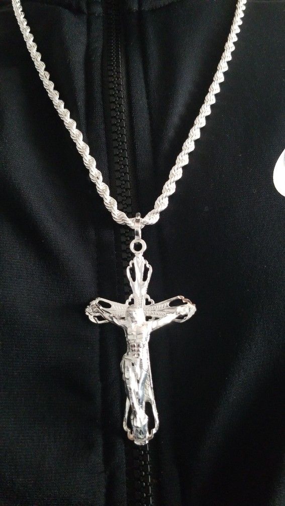 Torsal Y Cristo Plata 925MX / Silver Chain And Christ