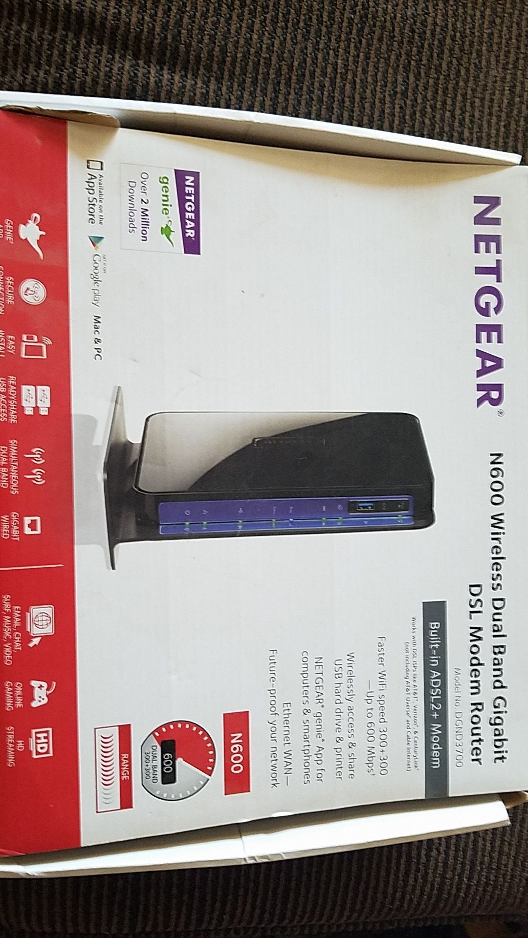 Netgear N600 Wireless Dual Band Modem Router