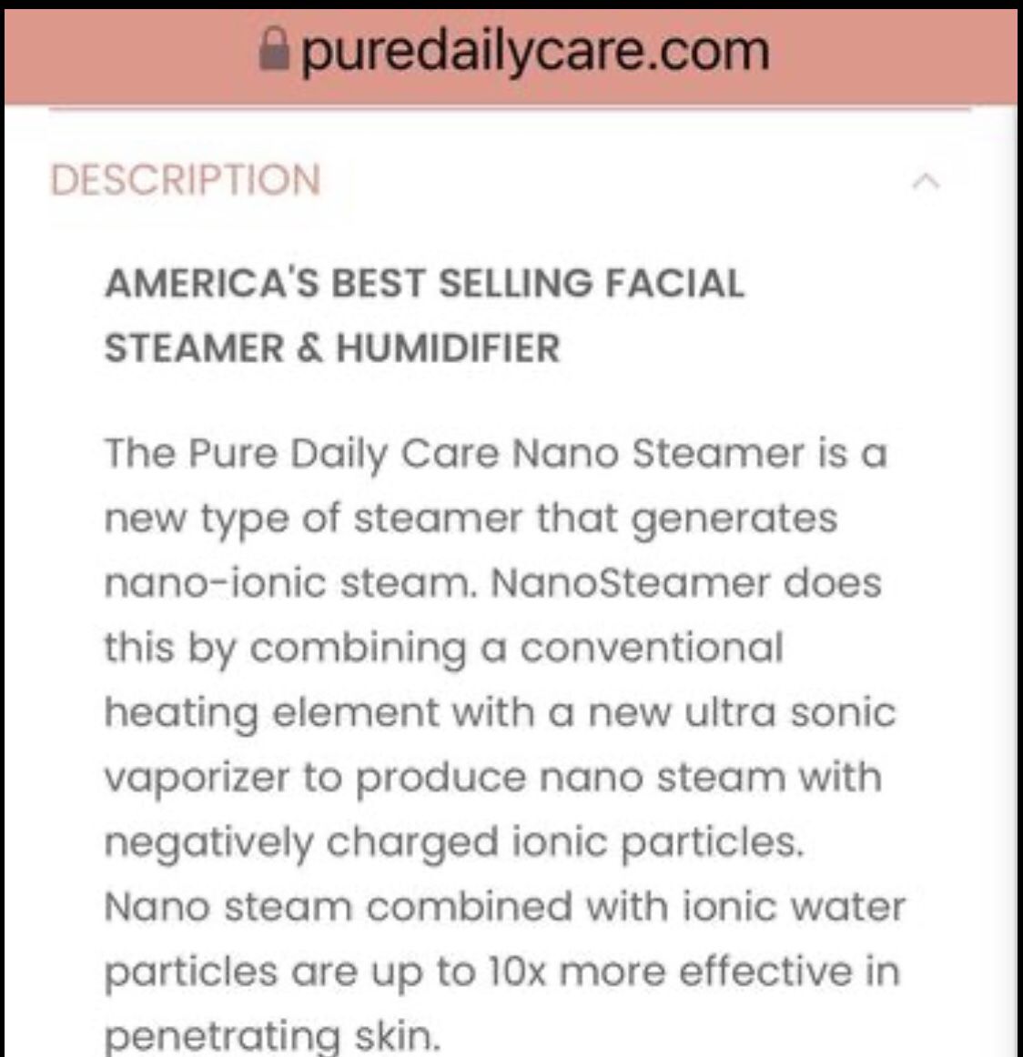 Pure  NanoSteamer 3-in-1 Ionic Facial Steamer