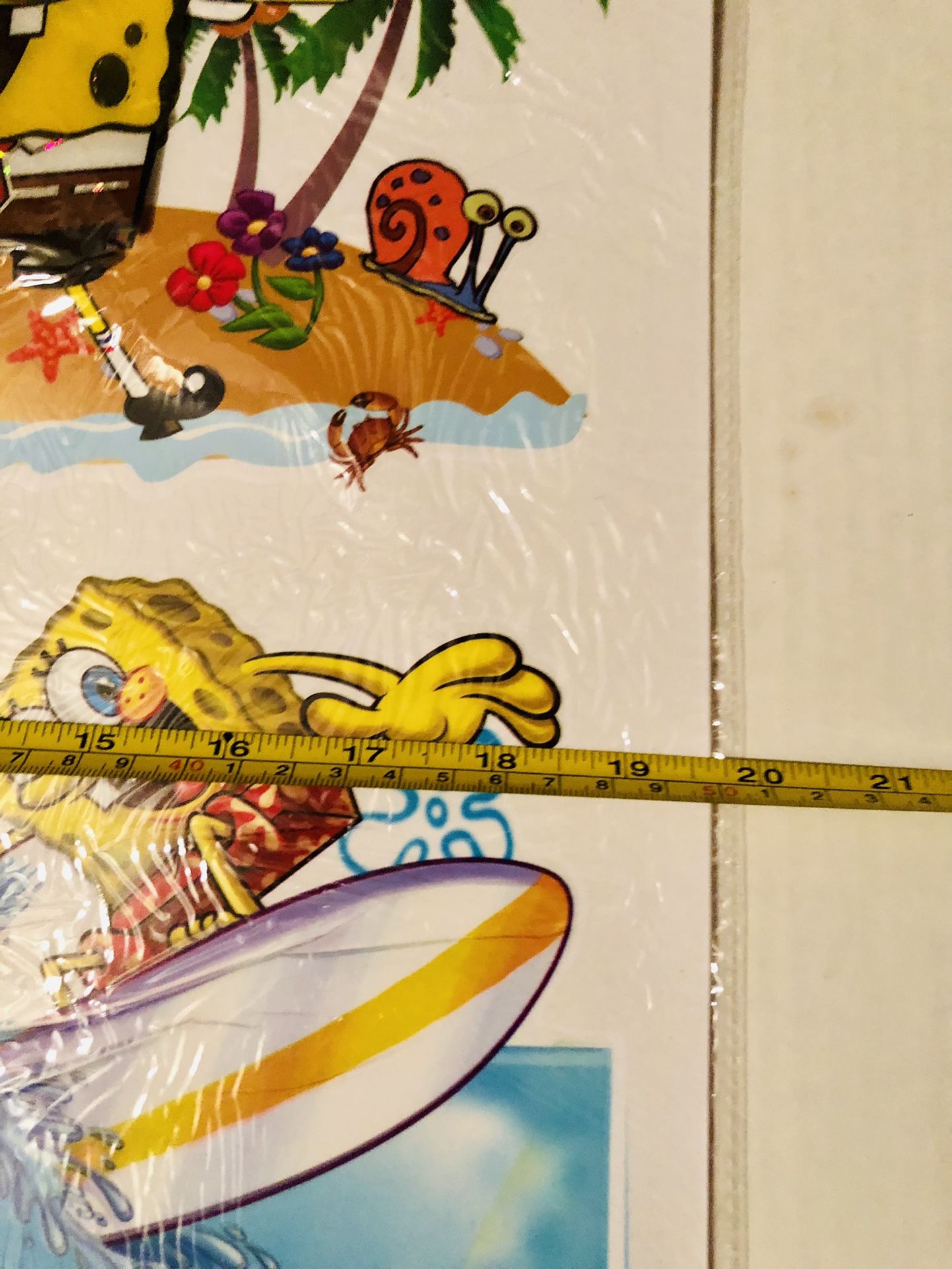 Sponge Bob 3D Wall, Mirror or Window Sticker Absolutely Stunning Some of the Decals Pop out and look realistic 30x20 Inches 5 available listing is