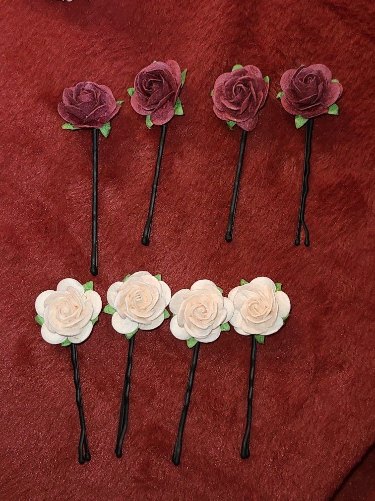 Flower Pins And Hair Comb (weddings/bridal/birthday, Etc)