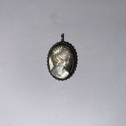 Vintage - 925 Sterling Silver - Cameo Queen - Brooch/Pendant Thumbnail