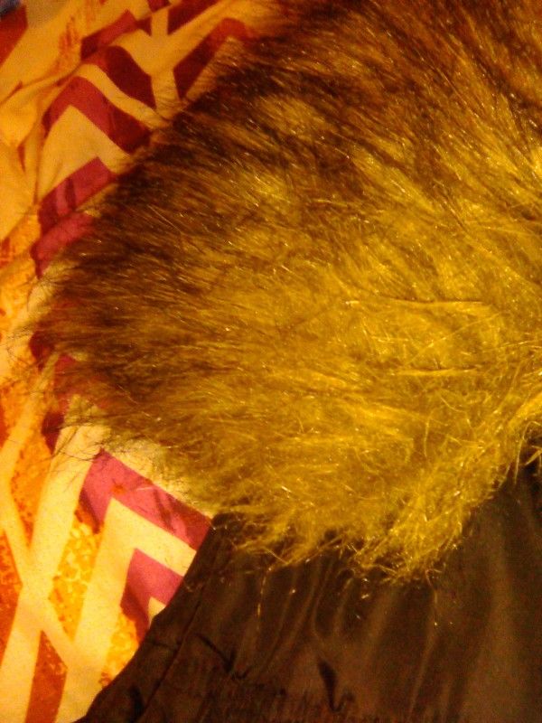 Women's Black/brown Fur Puffy Vest