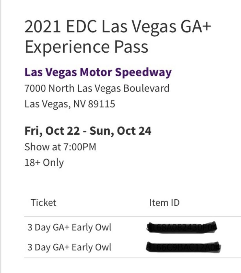 EDC Las Vegas GA+ Oct 22-24
