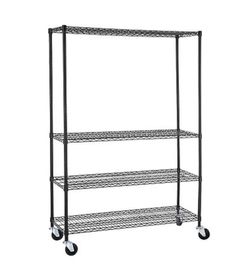 Heavy Duty 4 Tier Shelving Rack Steel Wire Metal Shelf Adjustable Storage Shelves Thumbnail