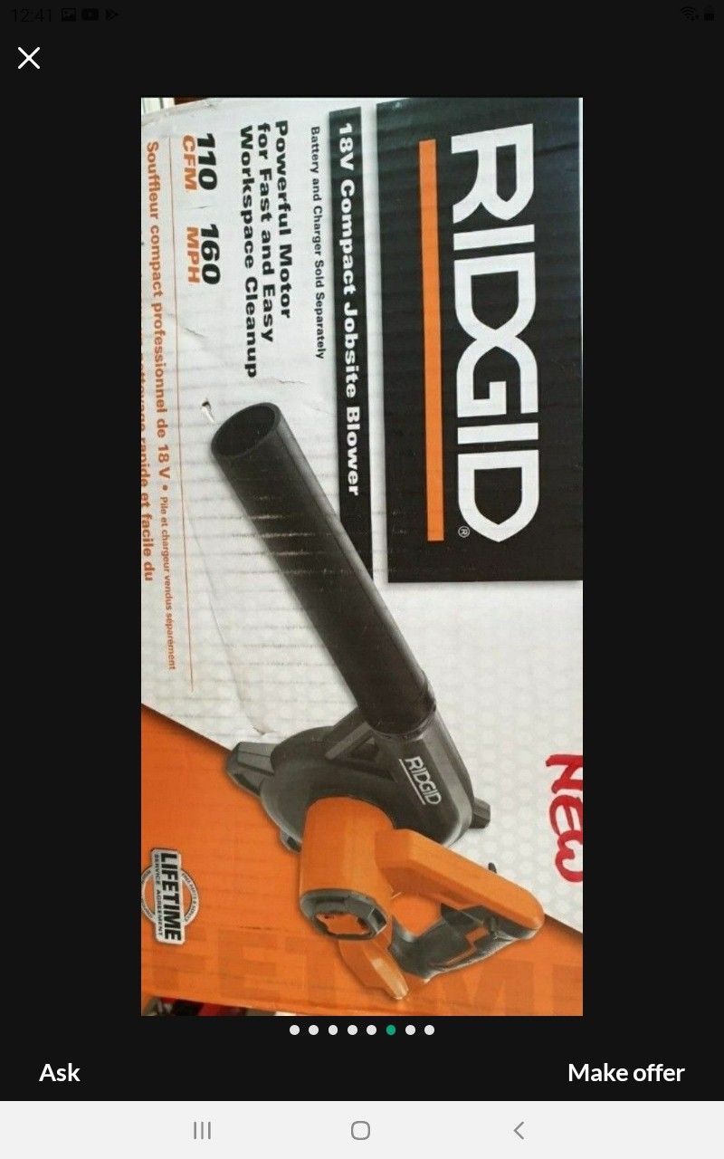 RIDGID 18V COMPACT BLOWER (TOOL ONLY)