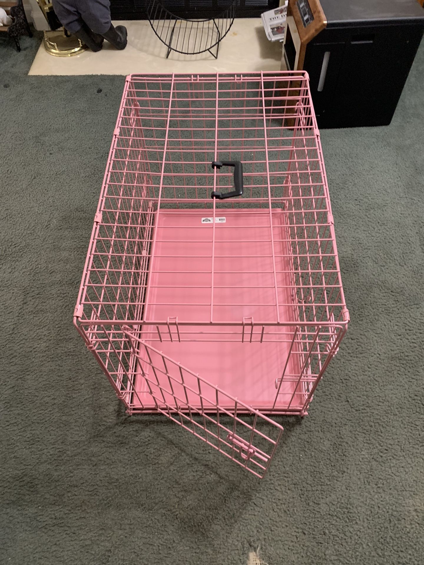 Great Choice Pink Fold And Carry Dog Crate