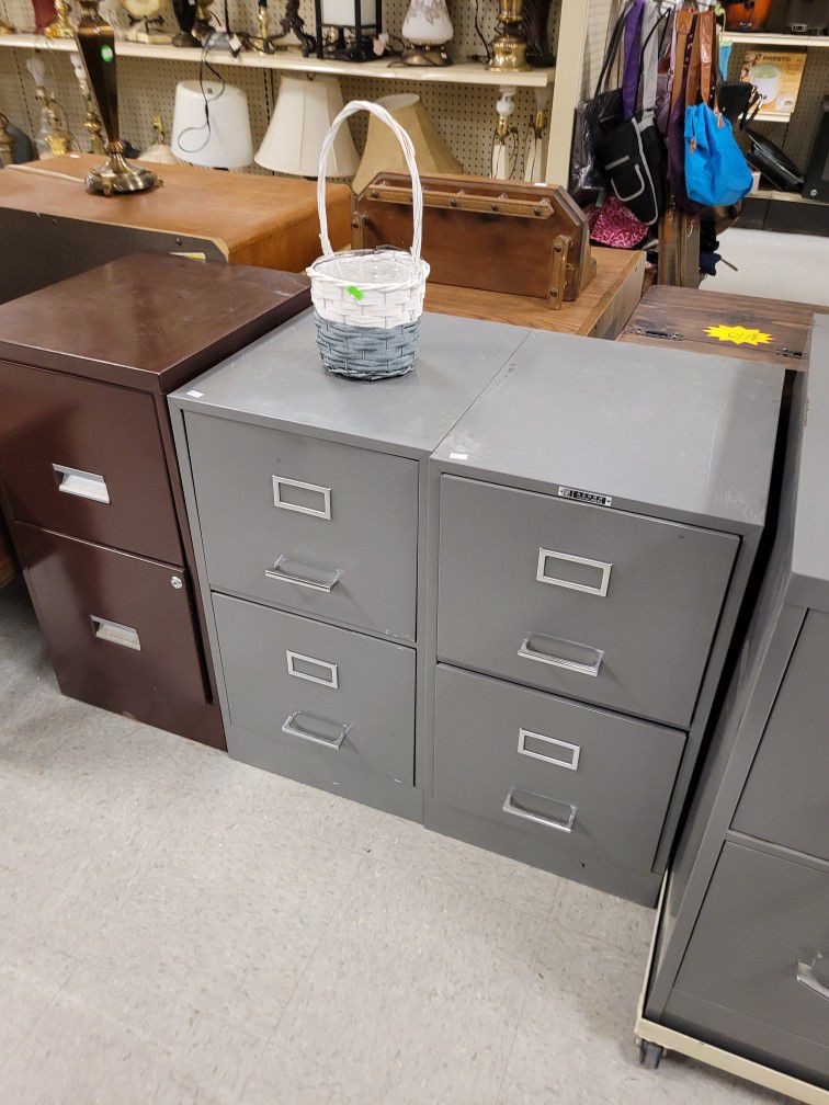 Pair Of File Cabinet No Key