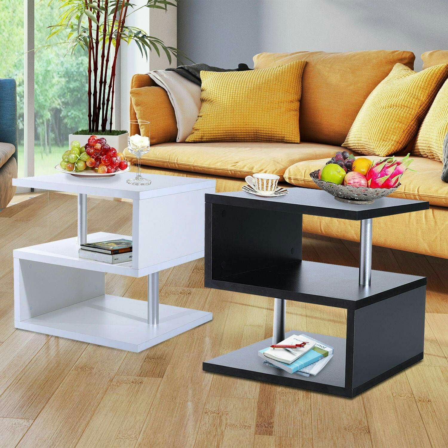 BRAND NEW!! 2 Tier Side End Cöfféé Table with Storàge Shélves